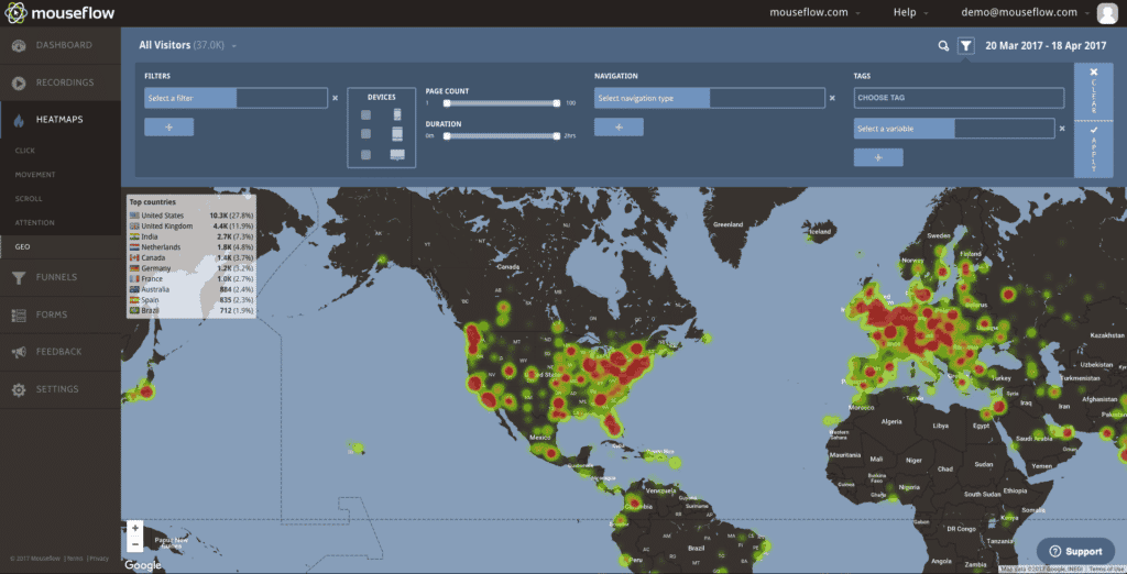 Geo Heatmaps Screenshot 3