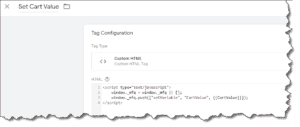 screenshot in custom HTML tag detailed above