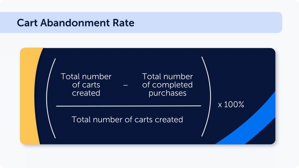 Cart abandonment rate calculation formula