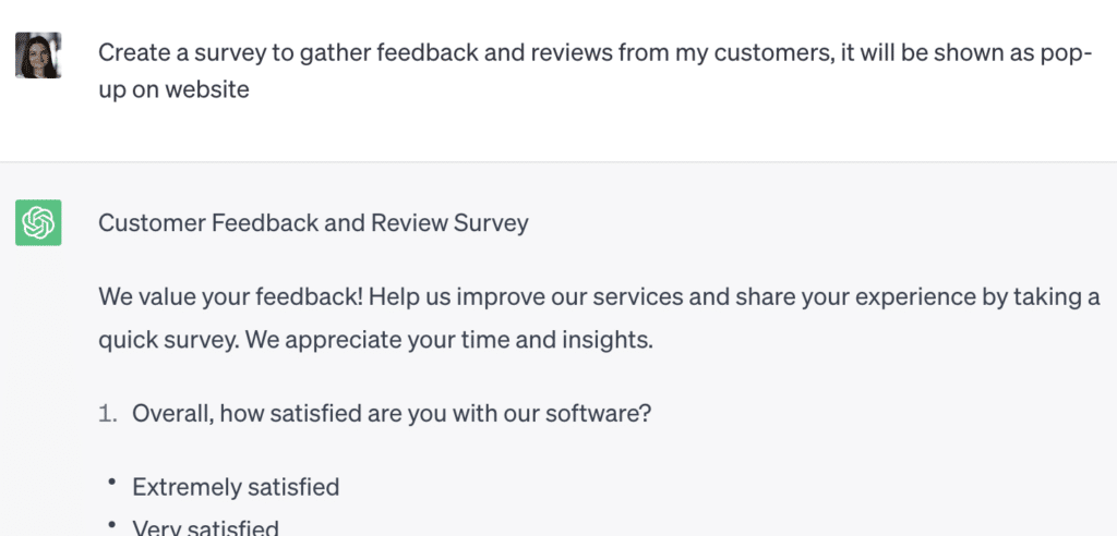 ChatGPT Prompts to Analyse Customer Feedback