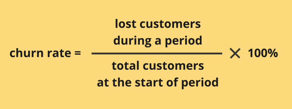 formula for calculating customer churn
