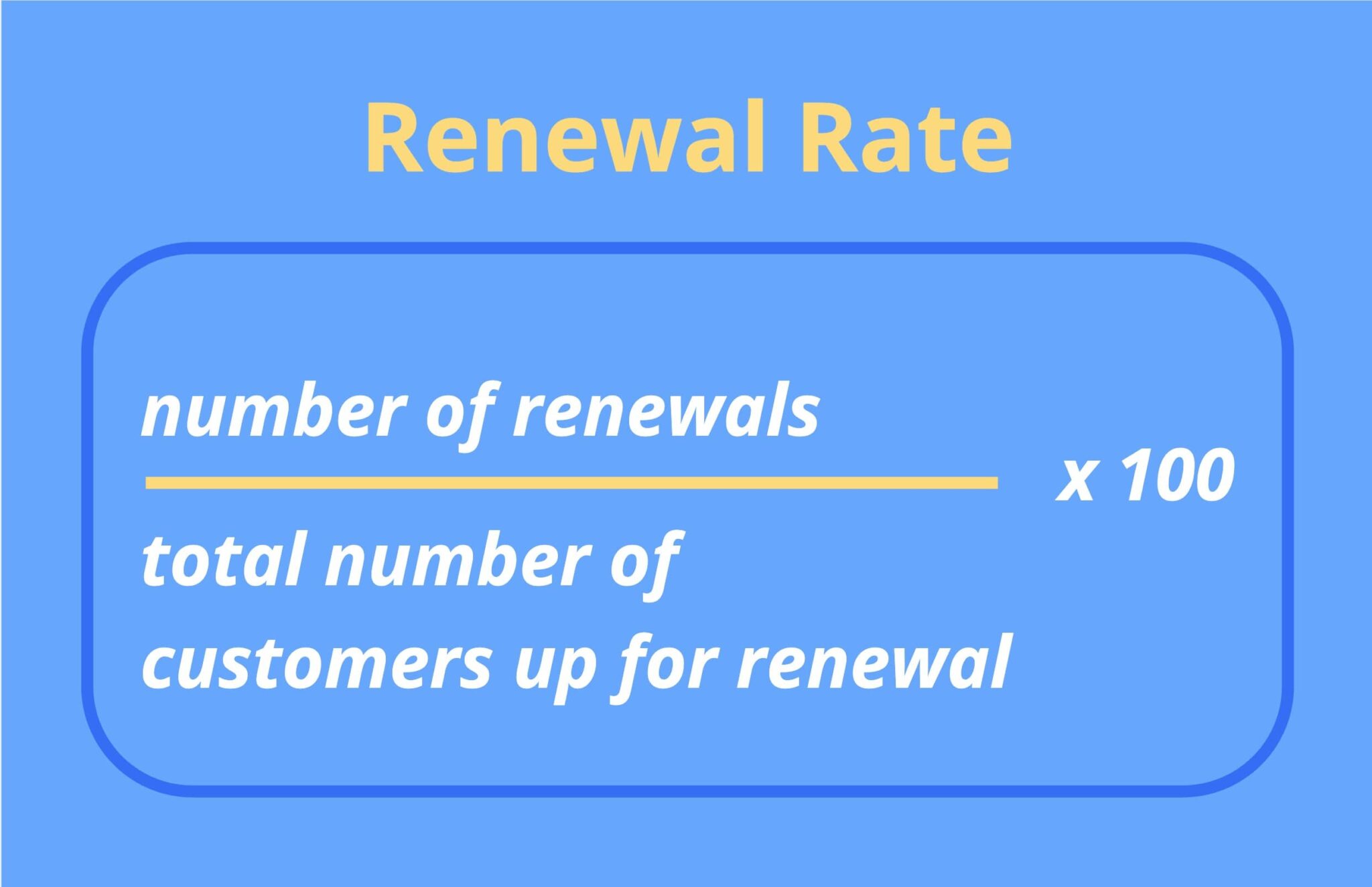 Renewal rate calculation