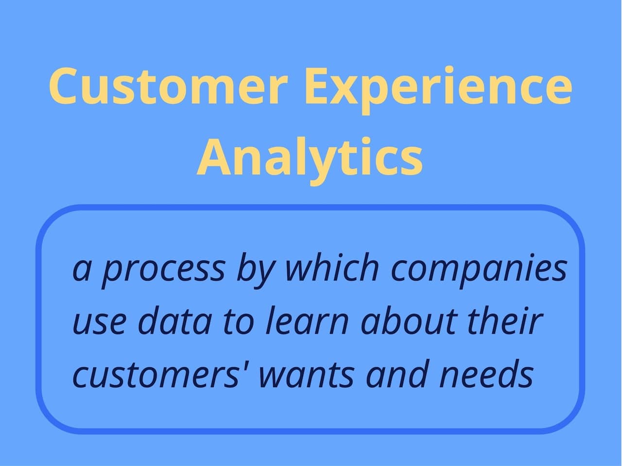 Customer experience analytics definition