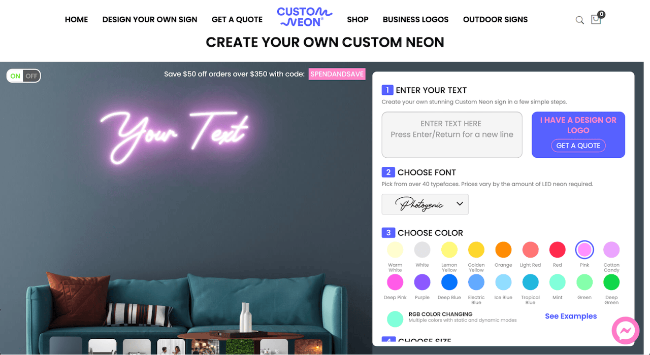 Custom Neon customization tool