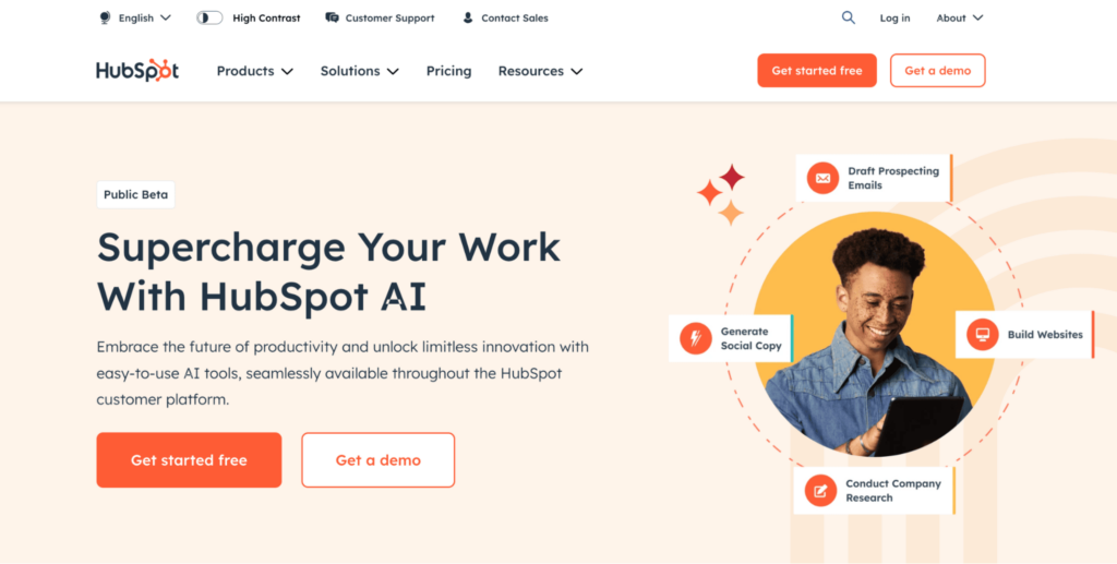 Hubspot hard CTA example