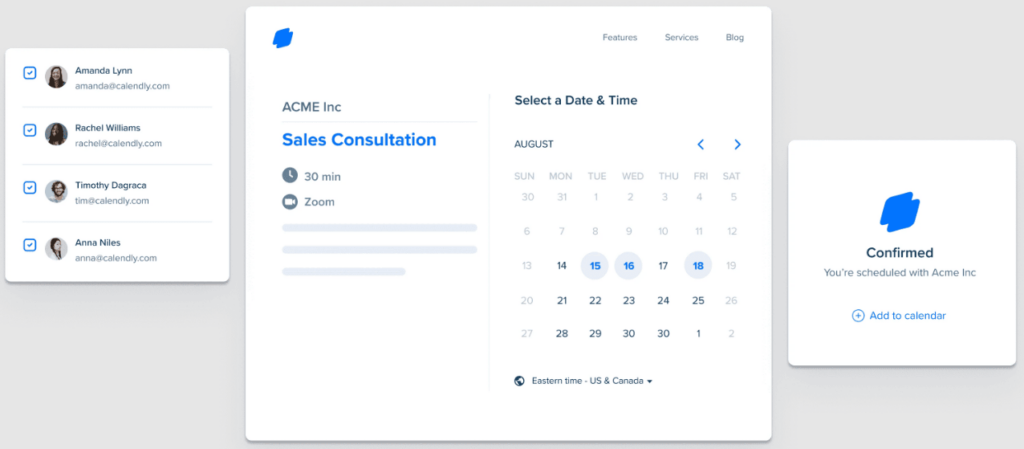 Calendly screenshot