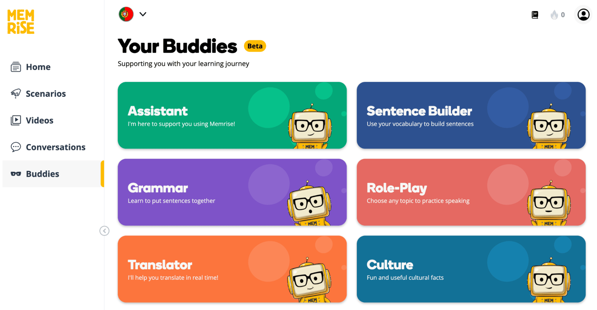 Memrise AI buddies