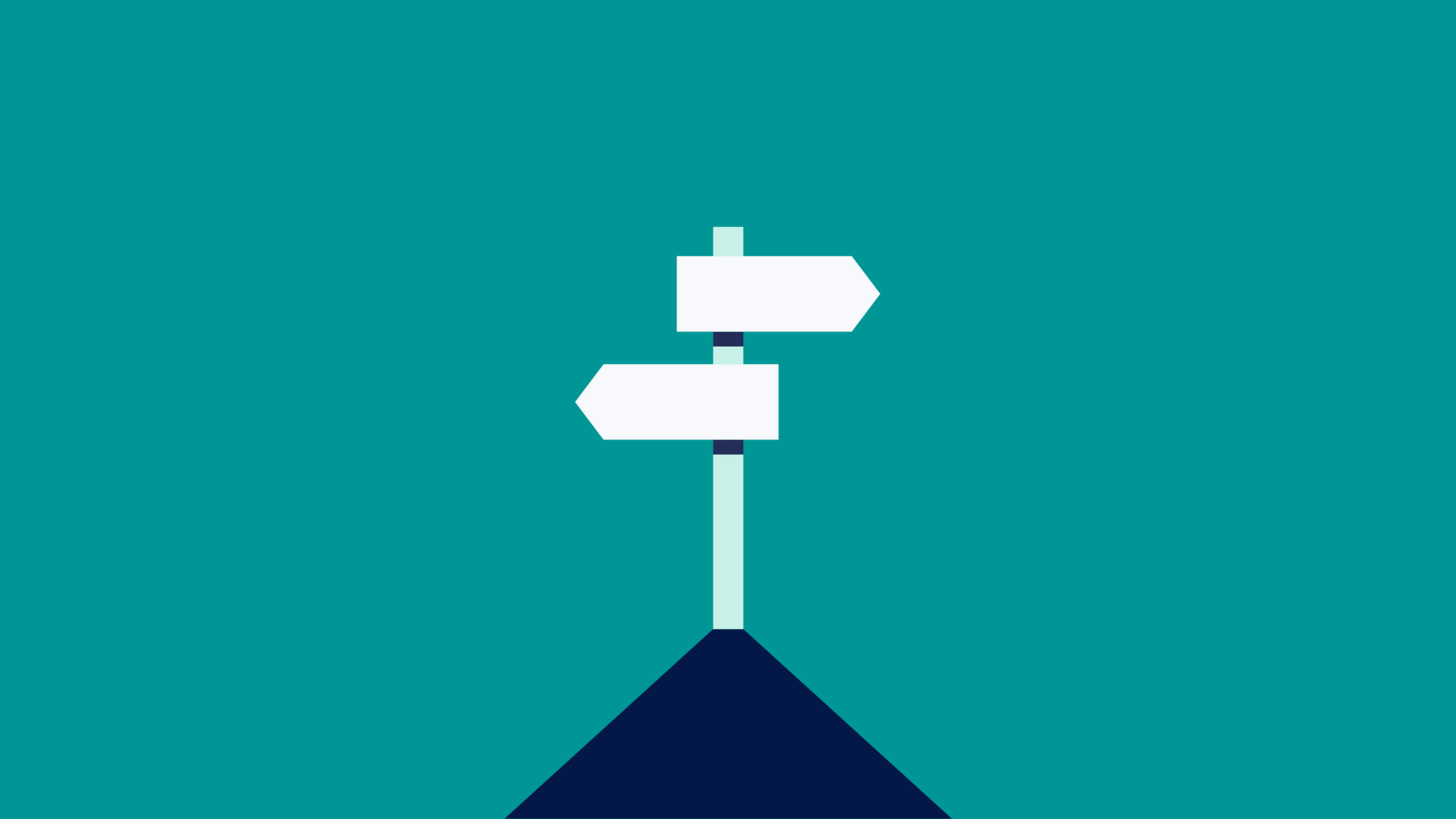 Customer Experience vs. User Experience creative traffic directions in teal