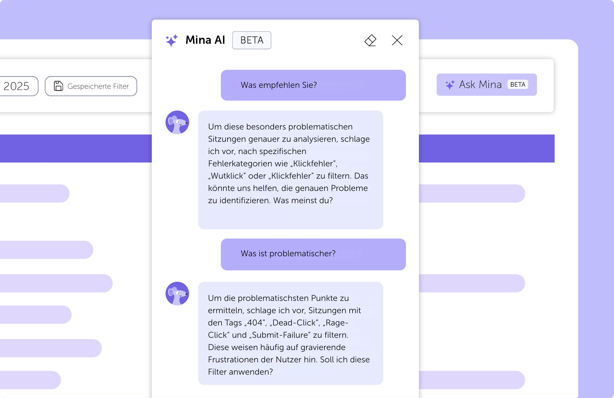 Mina AI – Use Case 1 (Sitzungen intuitiv und effizient analysieren)